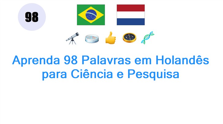 Aprenda 98 Palavras em Holandês para Ciência e Pesquisa